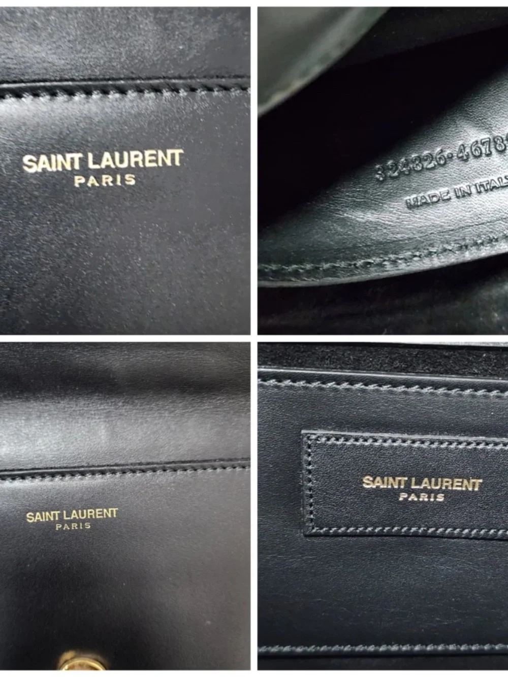 Authentic YVES SAINT LAURENT Smooth Calfskin Leather Lutetia Flap Clutch Bag Bla - Picture 3 of 12